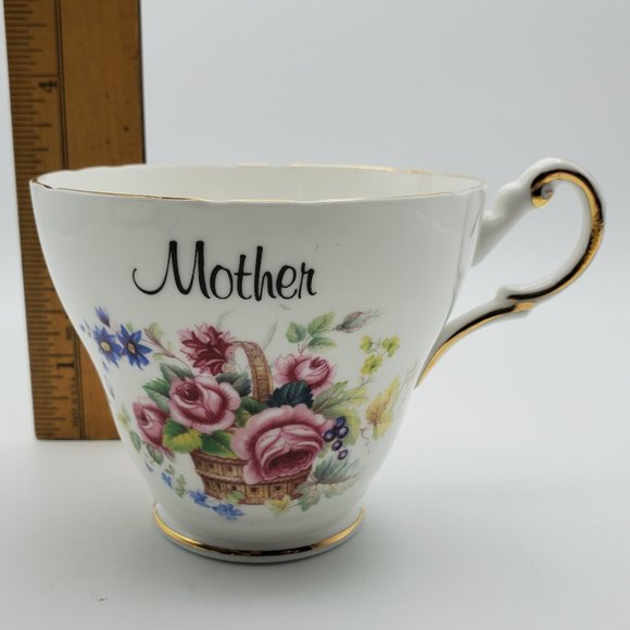 Heritage Regency English Teacup Coffee Cup Saucer Mother Floral Bone China - Picture 4 of 12